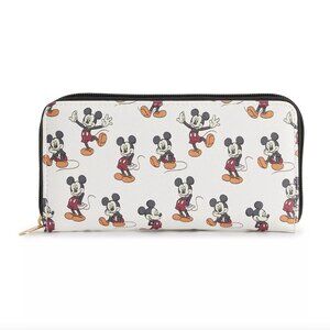 Disney Mickey Mouse Print Zip Around Wallet
